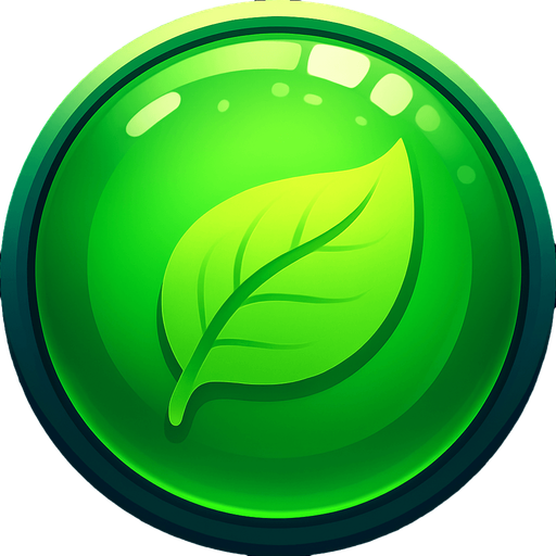 Yeşil top içerisinde yaprak