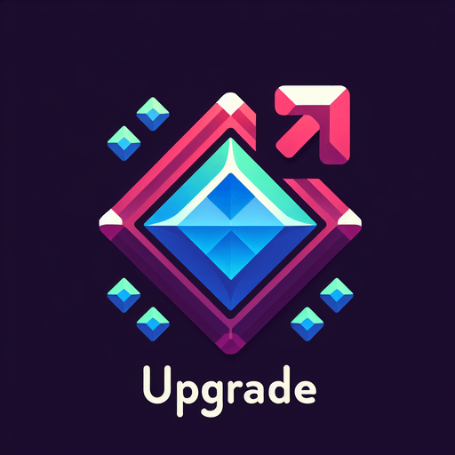 Upgrade sign.
Single Game Texture. In-Game asset. 2d. Blank background. High contrast. No shadows.