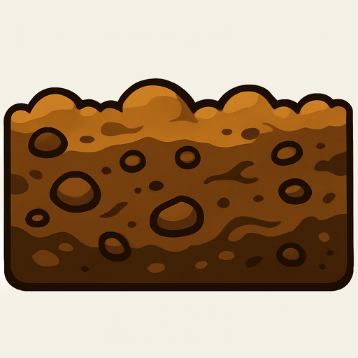 soil.
In-Game asset.  2d.  High contrast.  No shadows