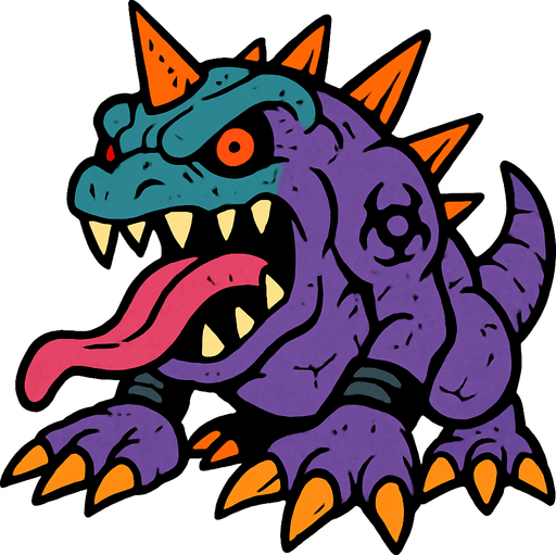 Digimon Virus terrestre.
In-Game asset.  2d.  High contrast.  No shadows