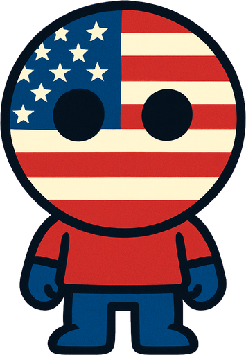 america flag ball head.
In-Game asset.  2d.  High contrast.  No shadows