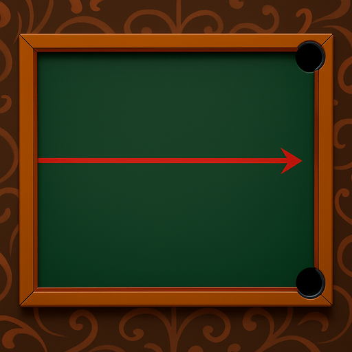 Change the center bumper on the table into a red line that’s painted on the table, like a casino table, that ends in an arrow on the right hand side. At the end of the arrow put a pocket on the side railing like a pool table.