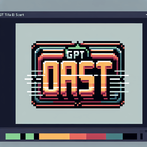 pixel art of a title screen logo with "GPT DASH" written on it, no shadows.
Single Game Texture. In-Game asset. 2d. Blank background. High contrast. No shadows.