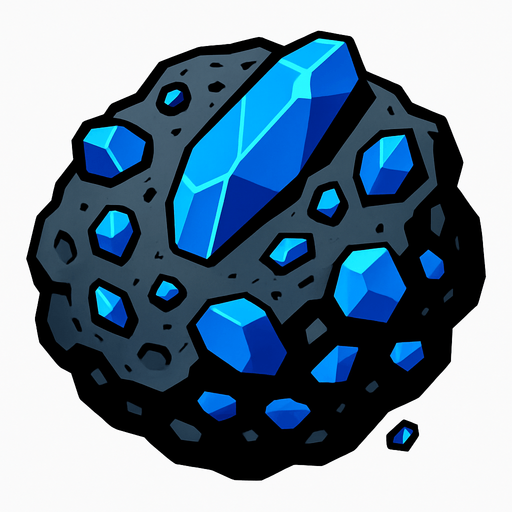 asteroid manganese - yazısız.
In-Game asset.  2d.  High contrast.  No shadows