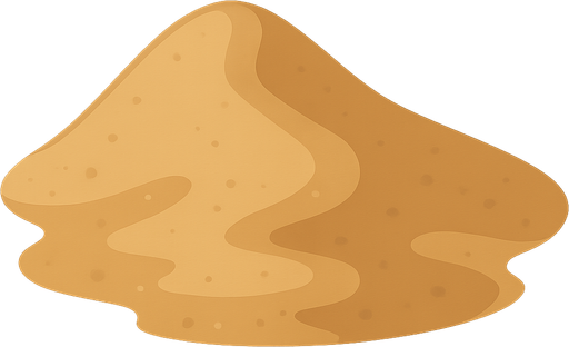 Arena como cielo pero arena. No background. Transparent background. Blank background. No shadows. 2d. In-Game asset. flat