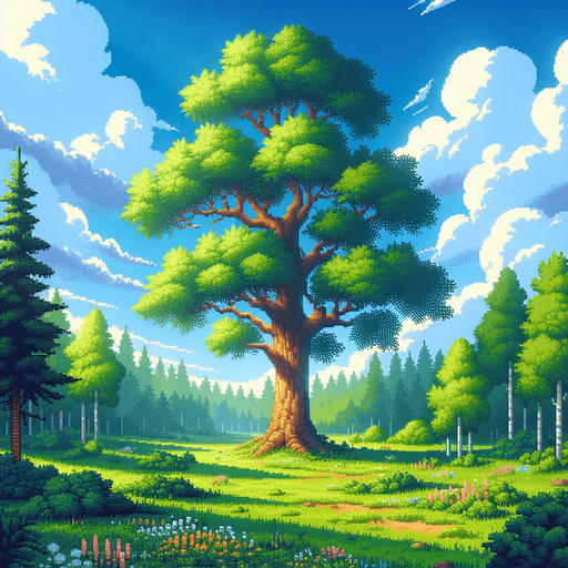 a tree.
video game style