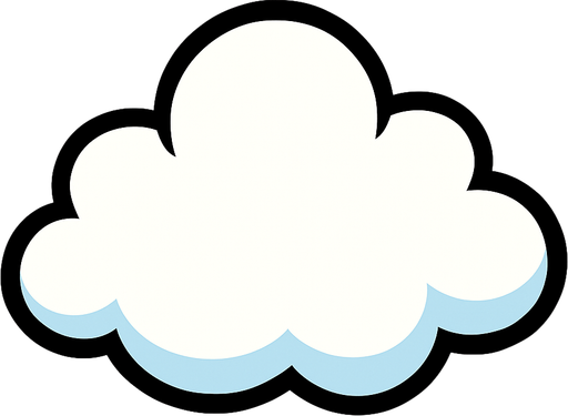 cloud.
In-Game asset.  2d.  High contrast.  No shadows
