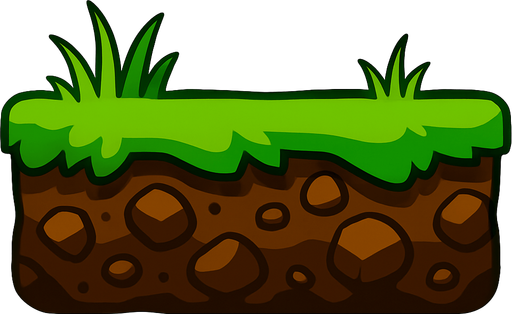 ground background side wiew.
In-Game asset.  2d.  High contrast.  No shadows