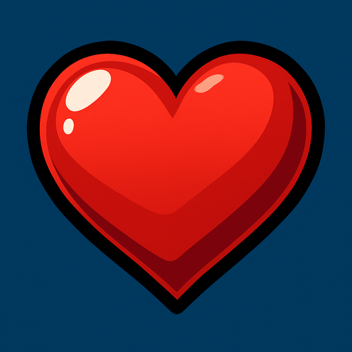 Kalp 3d.
In-Game asset.  2d.  High contrast.  No shadows