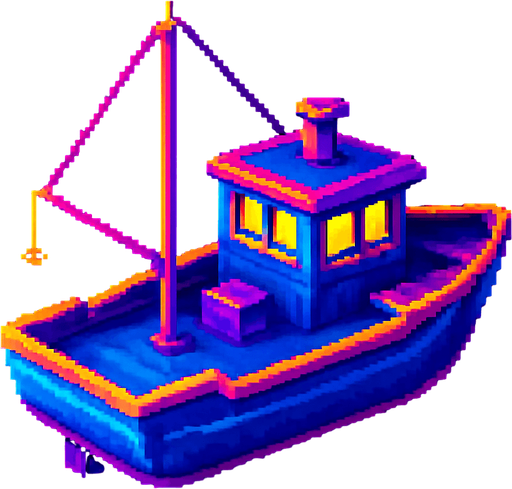 3/4 top down view of this boat.