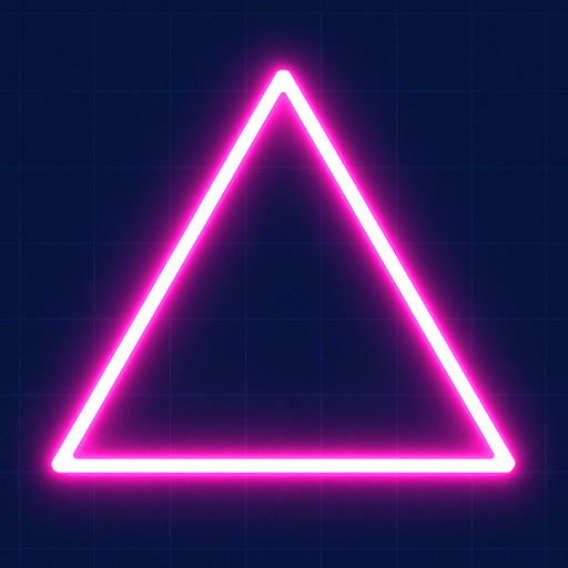 Neon triangle.
In-Game asset.  2d.  High contrast.  No shadows