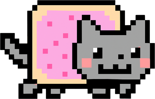NYAN CAT.
In-Game asset.  2d.  High contrast.  No shadows