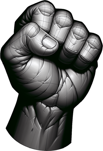 warcraft 3 art of a fist..
Single Game Texture. In-Game asset. 2d. Blank background. High contrast. No shadows.