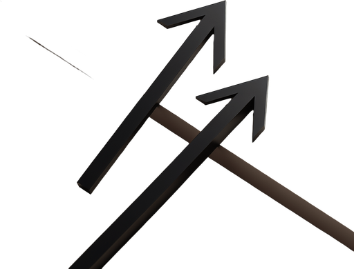 thin, black, up and down arrow.