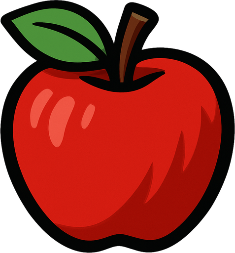 make the apple.
In-Game asset.  2d.  High contrast.  No shadows