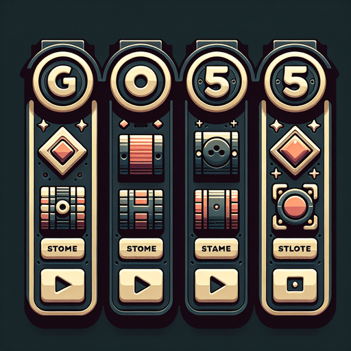 A game menu bar that has five slots with transparent background..
Single Game Texture. In-Game asset. 2d. Blank background. High contrast. No shadows.