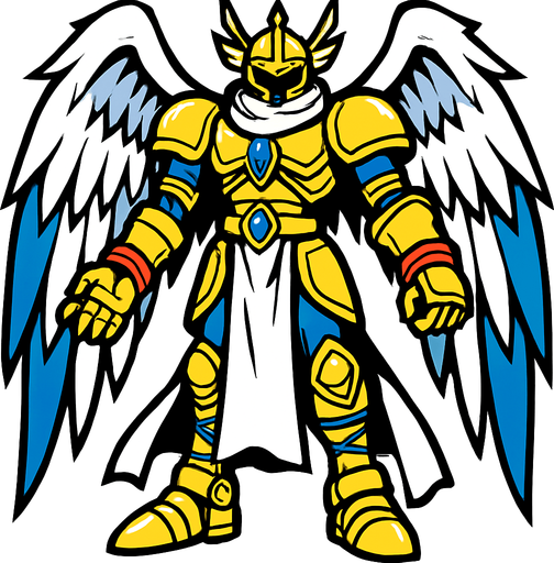 Seraphimon.
In-Game asset.  2d.  High contrast.  No shadows
