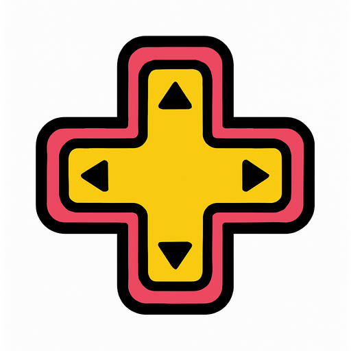 dpad.
In-Game asset.  2d.  High contrast.  No shadows