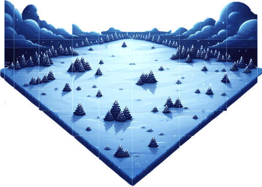 Snowy flat surface viewed from above at nighttime Single Game Texture. In-Game asset. 2d. Blank background. High contrast. No shadows.