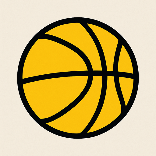 Bana 2d basketbol topu yap sarı renkli olsun.
In-Game asset.  2d.  High contrast.  No shadows