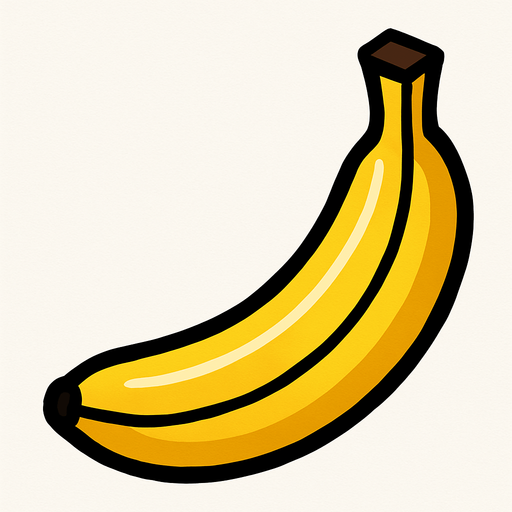 Un banana.
In-Game asset.  2d.  High contrast.  No shadows