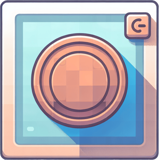 древняя Монетка, постэльные цвета.
Single Game Texture. In-Game asset. 2d. Blank background. High contrast. No shadows.