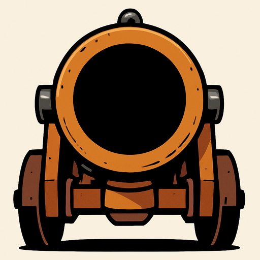 cañon gigante desde frete.
In-Game asset.  2d.  High contrast.  No shadows