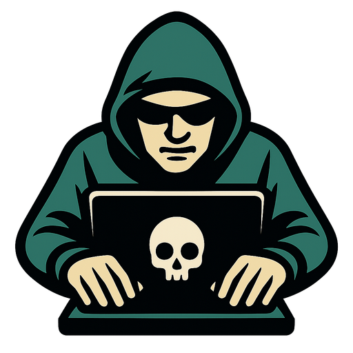 hacker man.
In-Game asset.  2d.  High contrast.  No shadows