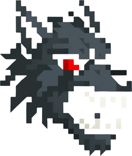 werewolf red eye pixel.
In-Game asset.  2d.  High contrast.  No shadows