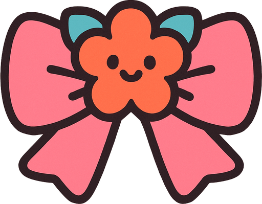 cute design accessory top view..
In-Game asset.  2d.  High contrast.  No shadows