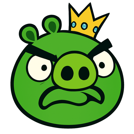Angry birds 2 King pig.
In-Game asset.  2d.  High contrast.  No shadows