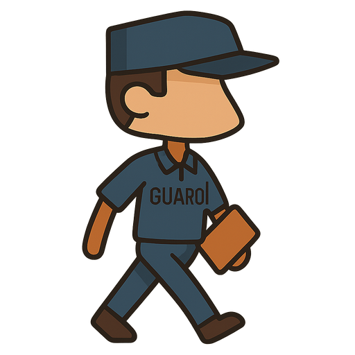 Gardiyan. No background. Transparent background. Blank background. No shadows. 2d. In-Game asset. flat