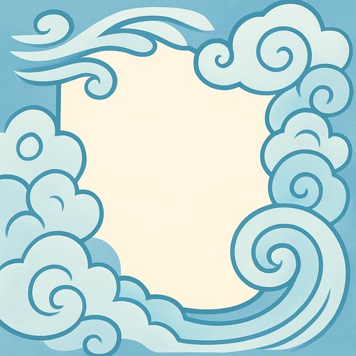 Un marco para una carta que represente al tipo aire