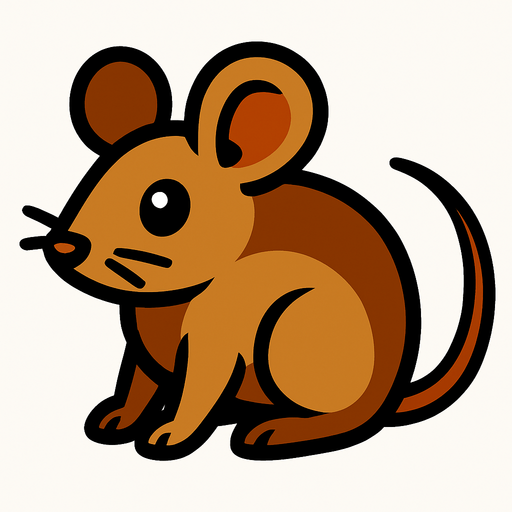 Mouse animal.
In-Game asset.  2d.  High contrast.  No shadows