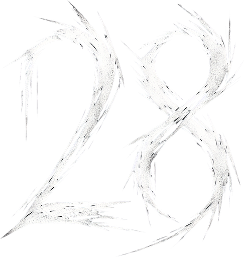 the number 28 written in black, make the numbers eerie.
Single Game Texture. In-Game asset. 2d. Blank background. High contrast. No shadows.