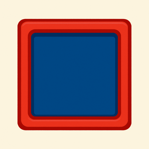 Cuadro rojo con azul para seleccionar algo.
In-Game asset.  No shadows