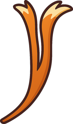 ince uzun bir kuyruk fakat etrafı renksiz. No background. Transparent background. Blank background. No shadows. 2d. In-Game asset. flat