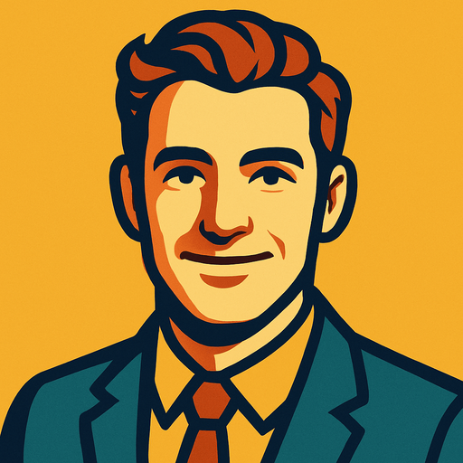 Profile photo of a charming man.
In-Game asset.  2d.  High contrast.  No shadows