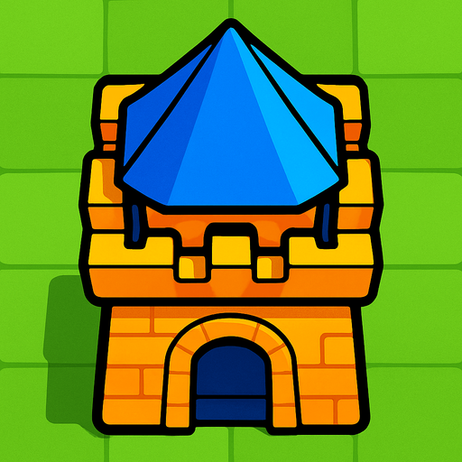 Tam yukarıdan bakılan bir kule clash royaledeki gibi.
In-Game asset.  2d.  High contrast.  No shadows