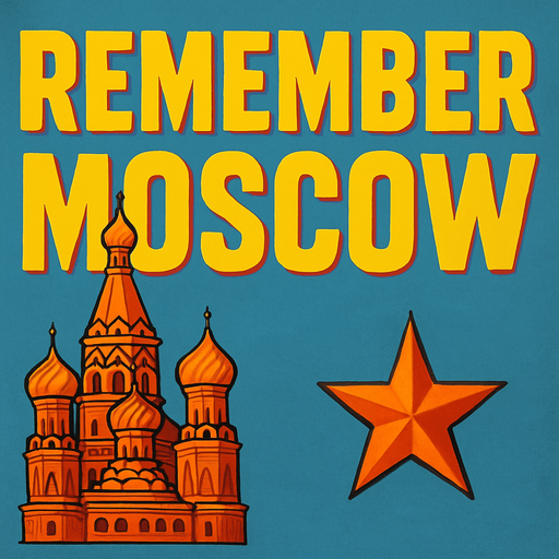Can you improve the image of the church cupula on the left of moscow and make a full church slavic style the height of the letters of moscow?