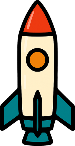 create a missile rocket.
In-Game asset.  2d.  High contrast.  No shadows