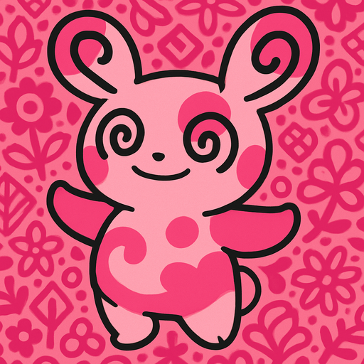 PATTERNED PINK
TOP POKEMON,.
In-Game asset.  2d.  High contrast.  No shadows