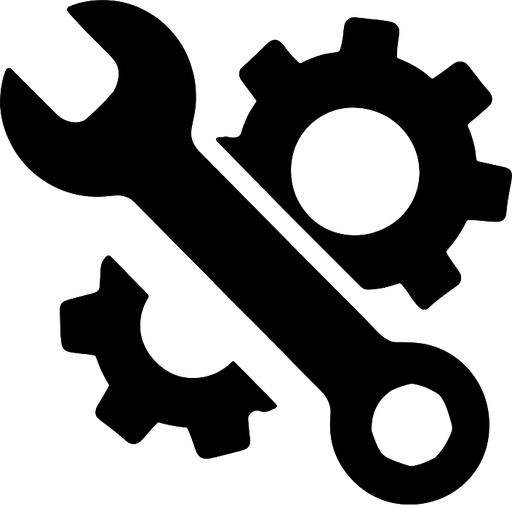 Minimalist mechanics icon.
In-Game asset.  2d.  High contrast.  No shadows
