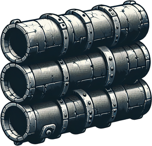 Pipe.
Single Game Texture. In-Game asset. 2d. Blank background. High contrast. No shadows.