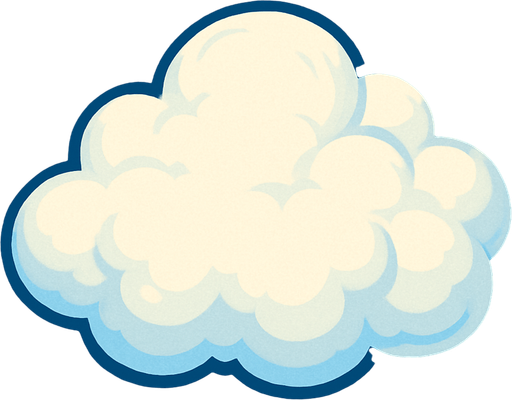 Pofuduk yumuşacık bulut.
In-Game asset.  2d.  High contrast.  No shadows