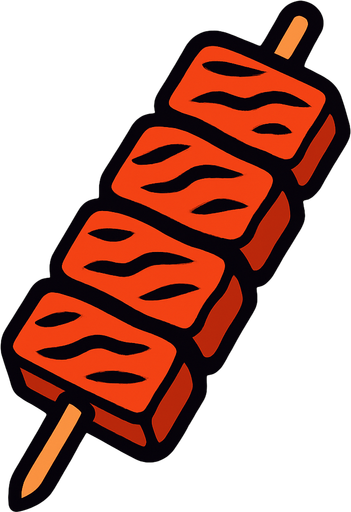 kebab.
In-Game asset.  2d.  High contrast.  No shadows