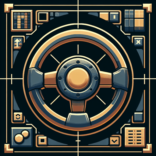 round car steering wheel.
Single Game Texture. In-Game asset. 2d. Blank background. High contrast. No shadows.