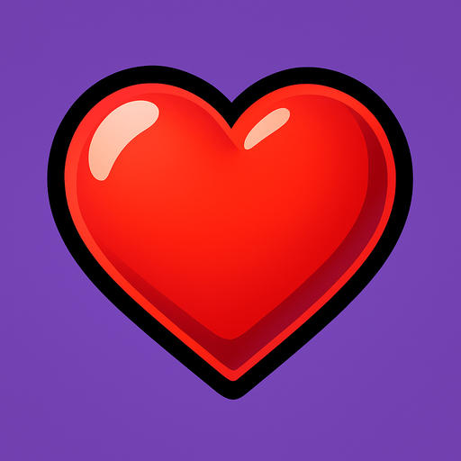 Kalp 3d.
In-Game asset.  2d.  High contrast.  No shadows