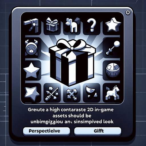 gift.
Single Game Texture.  In-Game asset.  2d.  Blank background.  High contrast.  No shadows