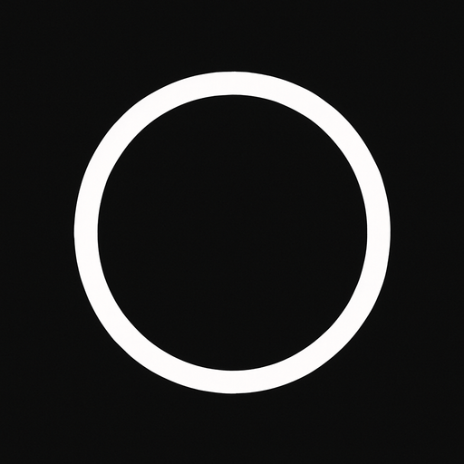 A white circle which Isnt filled in.
In-Game asset.  2d.  High contrast.  No shadows